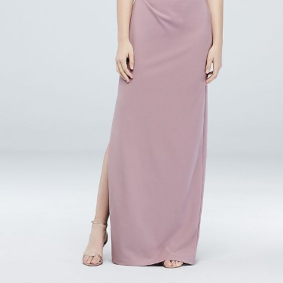 David's Bridal Ruched One-Shoulder bridesmaid - Picture 2 of 5